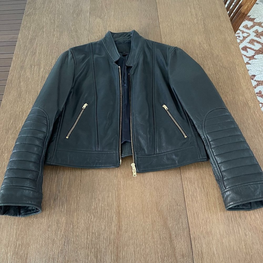COPY - J.CREW - COLLECTION STANDING-COLLAR LEATHER JACKET